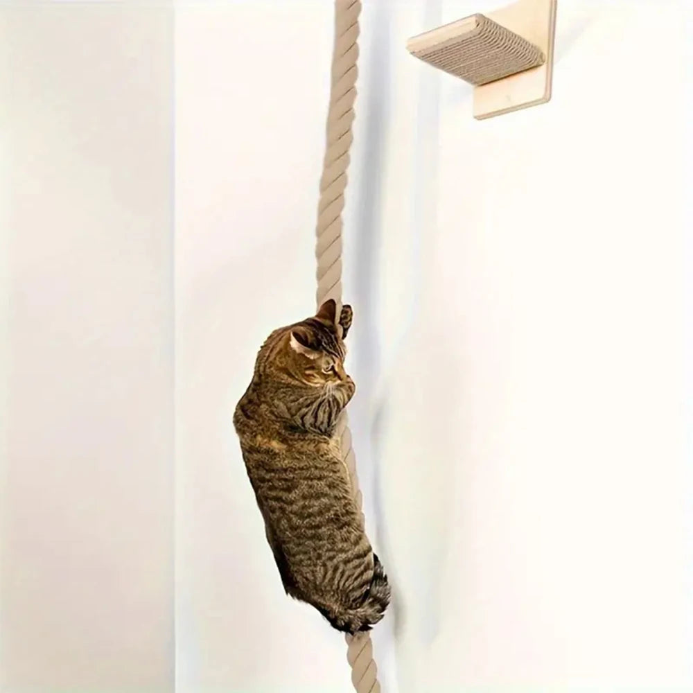 Piece Wall-Mounted Cat Climbing Rope Solid