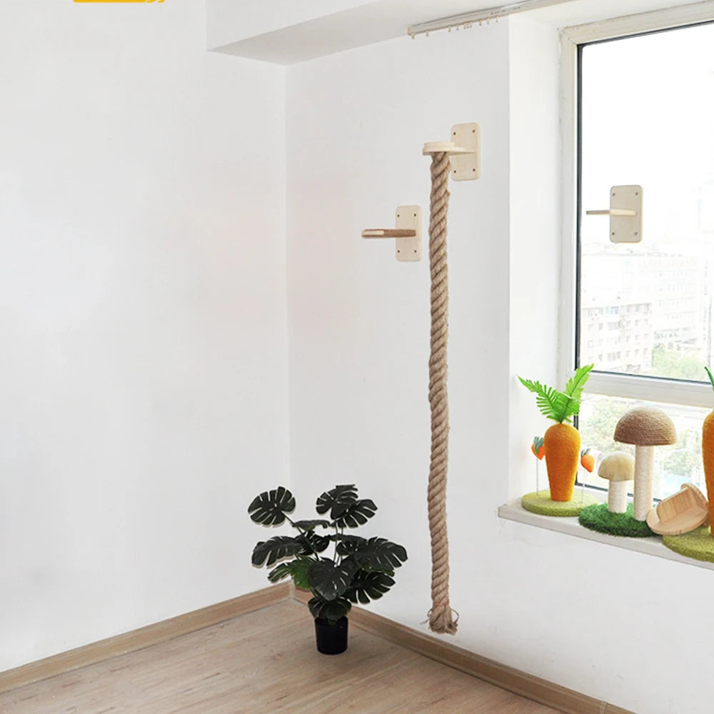 Piece Wall-Mounted Cat Climbing Rope Solid