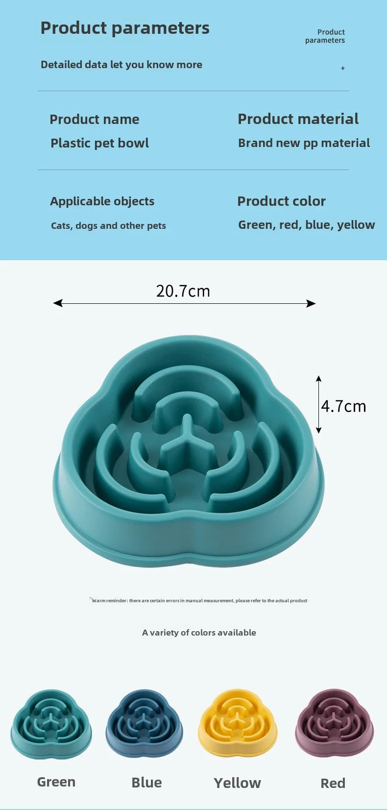 Slow Feeder Pet Bowl