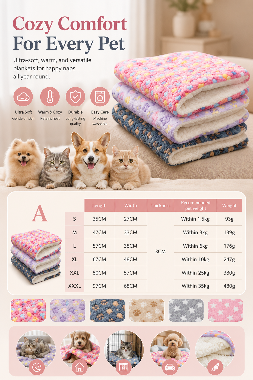 Soft Pet Blanket