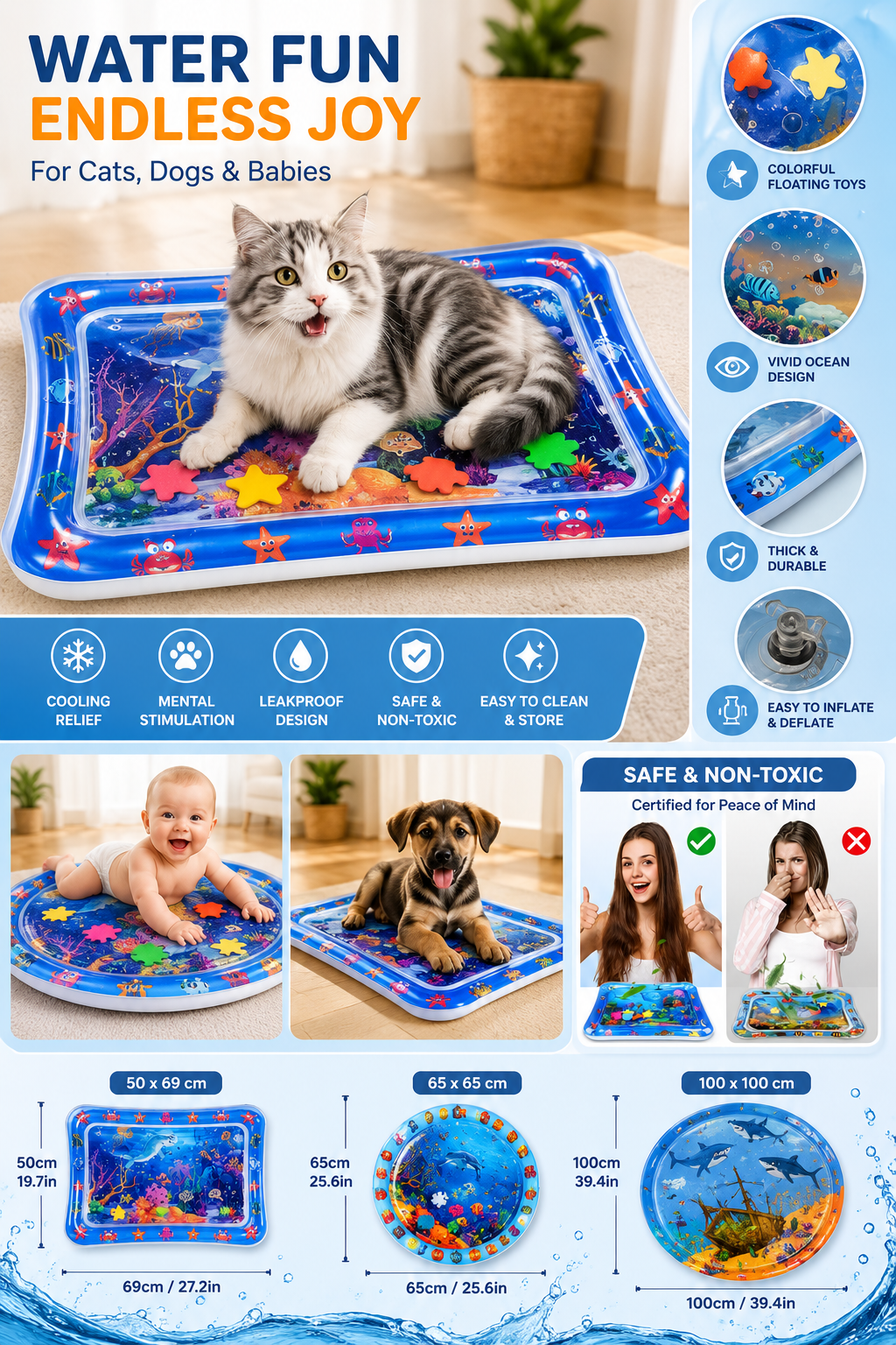 🐾 Ultra Comfort Cooling Mat For Pets and babies 🐾